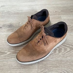 Cole Haan 2.ZEROGRAND Lined Laser Wingtip Oxford / Nubuck / Size 10.5